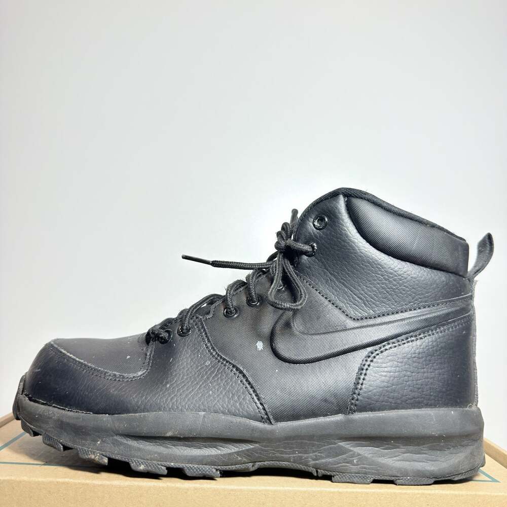 Nike Air Force 1 Mid Black Triple Black Shoes Youth 7Y Big Kids Casual Sneakers